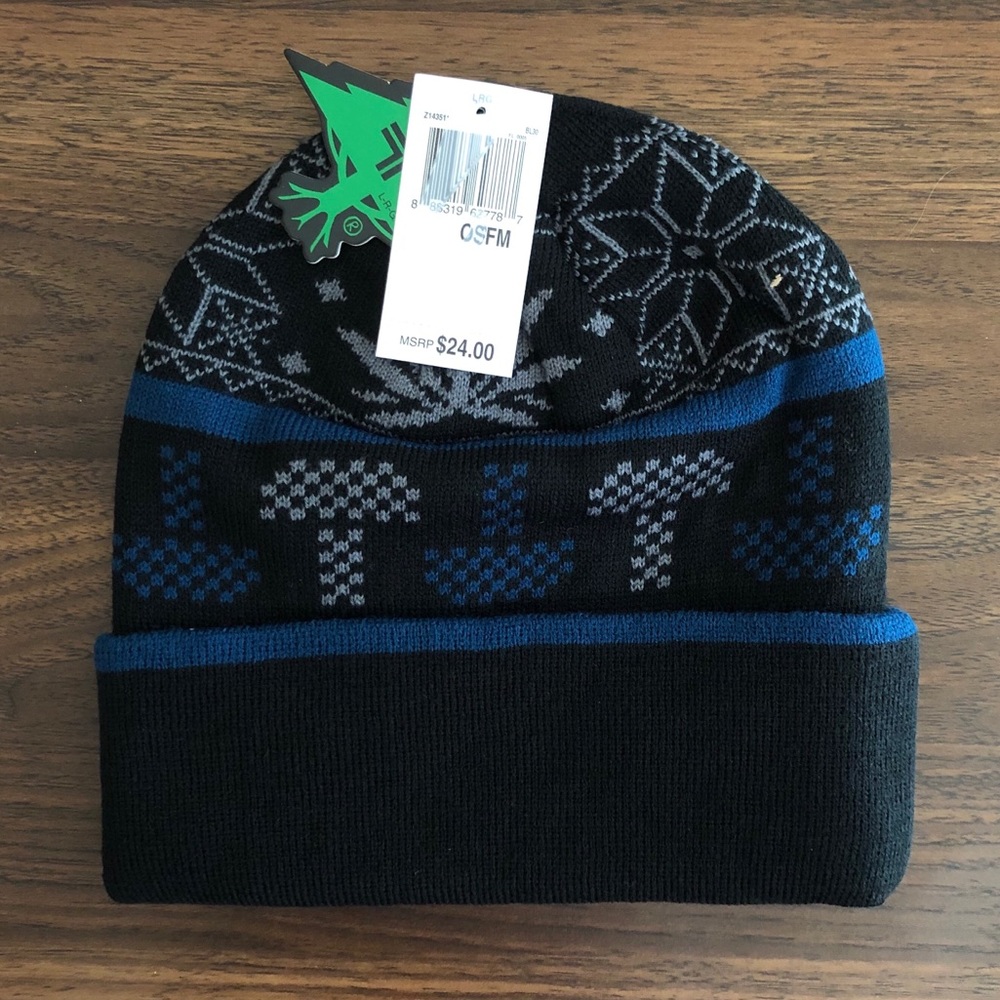 New LRG Blue Black Beanie